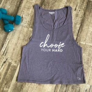 Ashy Bines Toned Dusty Purple Muscle Tank Top